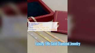 สร้อยข้อมือเพชรทอง 18k แท้ เครื่องประดับสั่งทำหรูหรา