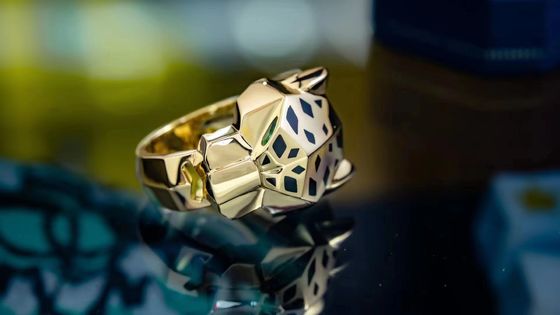 Solid 18k Yellow Gold Ring Tsavorite Garnets Onyx Brand Panther Ring