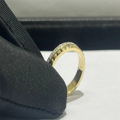 Luxury Best Quality Diamond HK Setting Jewelry Custom  18k Gold Diamond Ring