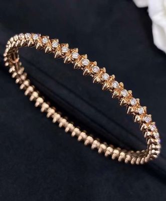 Elegant Luxury Diamond Bracelet Classic Brand 18K Gold Diamond Bracelet