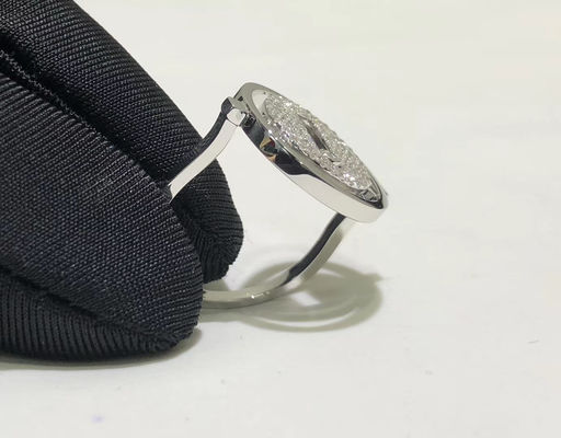 Gift 0.2ct Carat VS 13.4mm White Gold Diamond Ring  jewelry abu dhabi