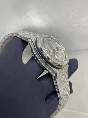 Diamond Hip Hop Ice Jewelry 925 Silver Bling Bling Watch