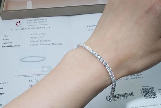 10K White Gold 9 Carat Diamond Tennis Bracelet