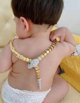 Mirror  Custom 18K Gold Jewelry Serpenti 18kt Gold Diamond Necklace