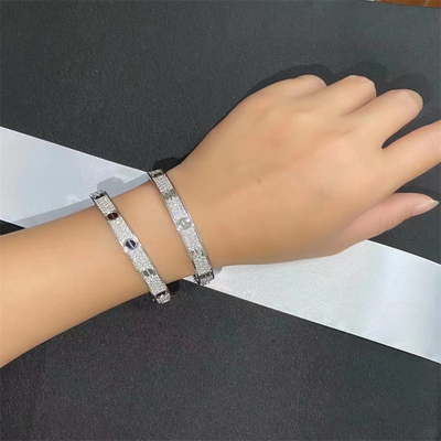 เครื่องประดับตามสั่ง คาร์เทียร์ สร้อยข้อมือทองคําขาว คาร์เทียร์ แฟวร์ แบรนด์เกิ้ล พร้อมเพชร
