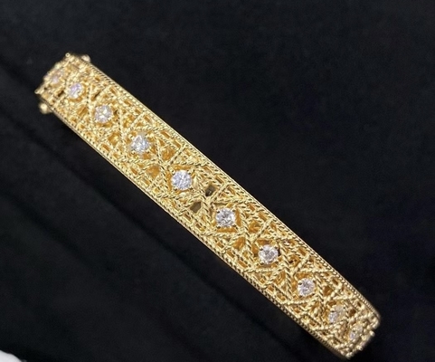 สีขาว 18K ทองเหลือง สร้อยข้อมือเพชร ปั้นสต็อป Master พระเครื่องผู้จัดจําหน่าย