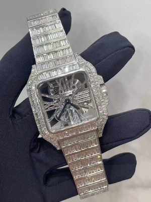 นาฬิกา Moissanite Custom นาฬิกาลูกน้ําแข็ง Custom ชาวจีน
