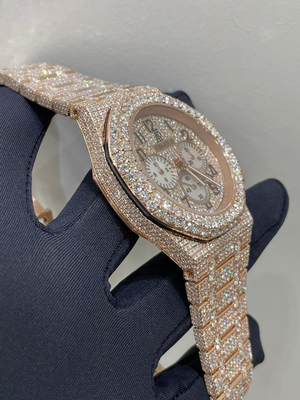Full Diamond Luxury Watch Vvs โมซานไทต์ นาฬิกาสําหรับผู้ชาย Rapper
